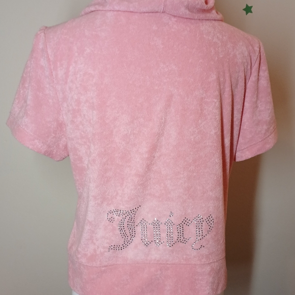 Juicy Couture Pink Velour Hoodie & Shorts Set – Size L (NWOT) - Picture 7 of 16